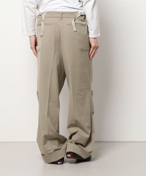 DANKE SCHON（ダンケシェーン）の「DankeSchon/ダンケシェーン/ジップパンツ（スラックス・メンズ・ブラック/ベージュ・MEDIUM/LARGE）」の4枚目の写真