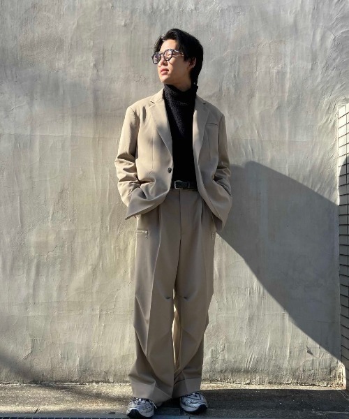 DANKE SCHON（ダンケシェーン）の「DankeSchon/ダンケシェーン/ジップパンツ（スラックス・メンズ・ブラック/ベージュ・MEDIUM/LARGE）」の9枚目の写真