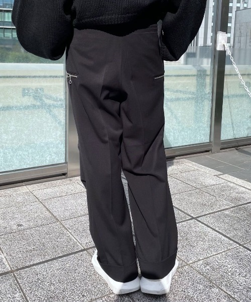 DANKE SCHON（ダンケシェーン）の「DankeSchon/ダンケシェーン/ジップパンツ（スラックス・メンズ・ブラック/ベージュ・MEDIUM/LARGE）」の6枚目の写真