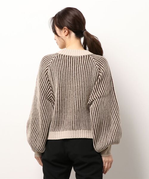 RETRO GIRL（レトロガール）の「配色リブニット編みニット（ニット/セーター・レディース・ホワイト系その他/ブラウン系その他/グリーン系その他/オレンジ系その他・FREE）」の7枚目の写真