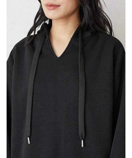 RAY CASSIN FAVORI(レイカズンフェバリ)の「・RAY CASSIN リブレイヤードフードチュニック*(スウェット・レディース・ブラック/ベージュ/アイボリー/ボルドー・FREE)」の14枚目の写真