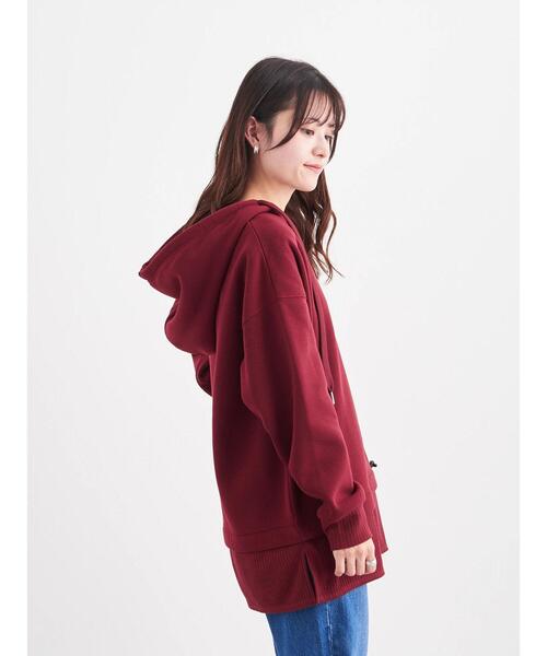 RAY CASSIN FAVORI(レイカズンフェバリ)の「・RAY CASSIN リブレイヤードフードチュニック*(スウェット・レディース・ブラック/ベージュ/アイボリー/ボルドー・FREE)」の20枚目の写真