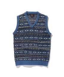 BEAMS PLUS | BEAMS PLUS / インディゴ フェアアイル ニットベスト(ベスト)