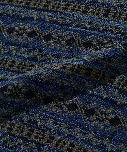 mielpomme様★45R フェアアイル柄 インディゴ染め コットン ベスト mielpomme様☆45R フェアアイル柄 インディゴ染め コットン ベスト