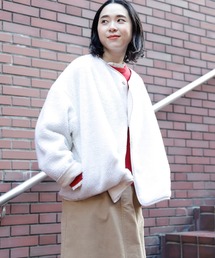 起毛リバーシブルボアブルゾン
