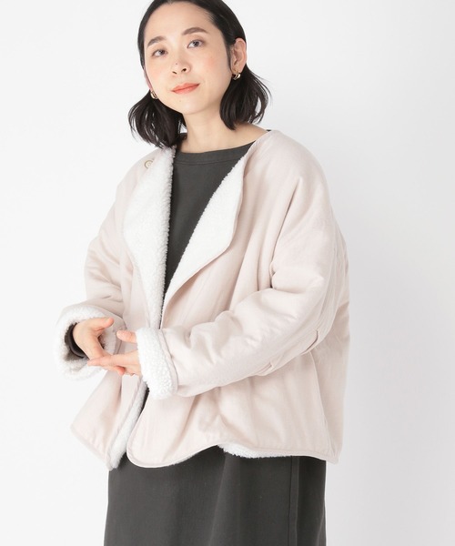 studio CLIP（スタディオクリップ）の「起毛リバーシブルボアブルゾン（ブルゾン・レディース・モカ/ライトグレー/カーキ・FREE）」の12枚目の写真