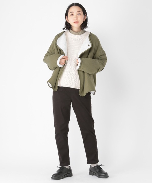 studio CLIP（スタディオクリップ）の「起毛リバーシブルボアブルゾン（ブルゾン・レディース・モカ/ライトグレー/カーキ・FREE）」の20枚目の写真