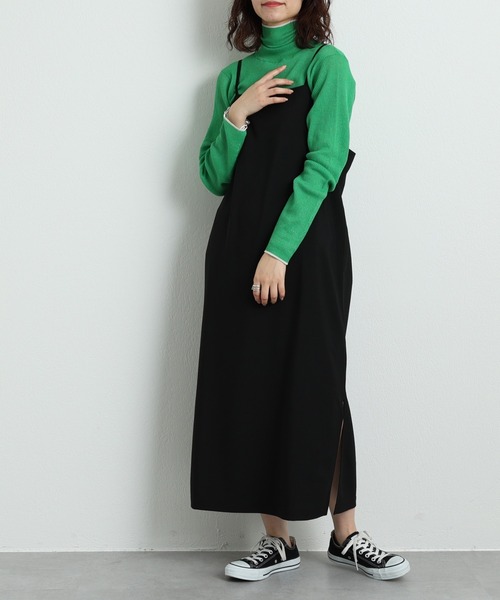 CIAOPANIC TYPY（チャオパニックティピー）の「配色シアータートルニット（ニット/セーター・レディース・オフホワイト/グレー系その他/グリーン・ONE SIZE）」の14枚目の写真