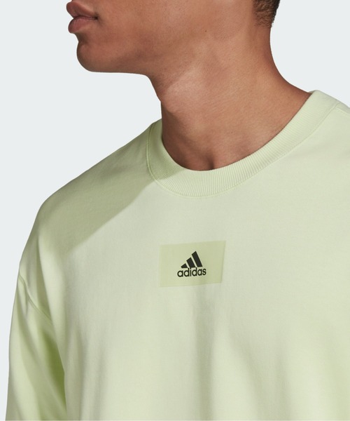 adidas（アディダス）の「エッセンシャルズ FeelVivid ドロップショルダー スウェットシャツ / アディダス / トレーナー （メンズ）（スウェット・メンズ・ピンク系その他/ライトイエロー・MEDIUM/LARGE/X-LARGE/SMALL/XXX-LARGE/XX-LARGE）」の10枚目の写真