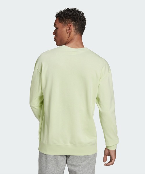adidas（アディダス）の「エッセンシャルズ FeelVivid ドロップショルダー スウェットシャツ / アディダス / トレーナー （メンズ）（スウェット・メンズ・ピンク系その他/ライトイエロー・MEDIUM/LARGE/X-LARGE/SMALL/XXX-LARGE/XX-LARGE）」の9枚目の写真