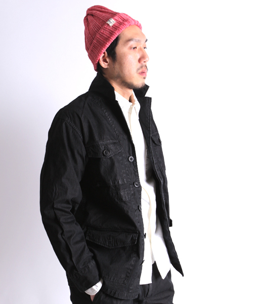 Denime（ドゥニーム）の「【MadeInJapan】ガーメントダイコットンナイロンサファリジャケット（ミリタリージャケット・メンズ・ブラック/オリーブ/ベージュ・MEDIUM/LARGE/SMALL）」の20枚目の写真