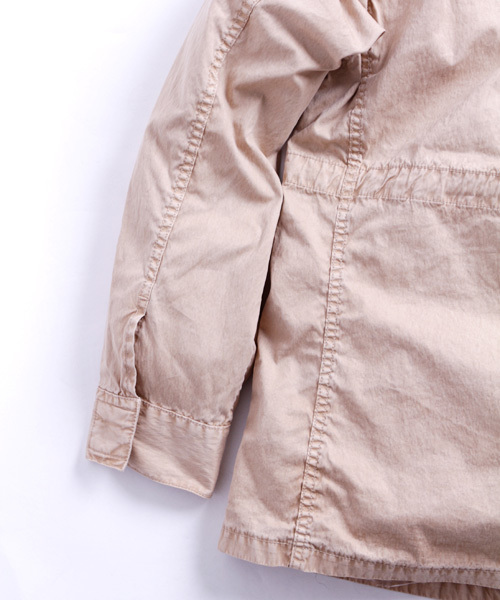 Denime（ドゥニーム）の「【MadeInJapan】ガーメントダイコットンナイロンサファリジャケット（ミリタリージャケット・メンズ・ブラック/オリーブ/ベージュ・MEDIUM/LARGE/SMALL）」の17枚目の写真