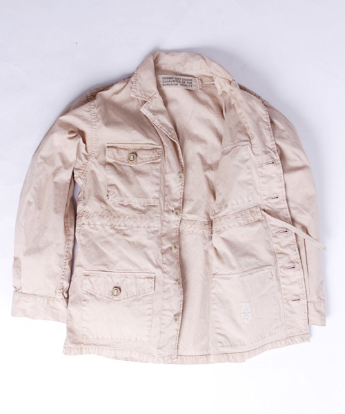 Denime（ドゥニーム）の「【MadeInJapan】ガーメントダイコットンナイロンサファリジャケット（ミリタリージャケット・メンズ・ブラック/オリーブ/ベージュ・MEDIUM/LARGE/SMALL）」の7枚目の写真