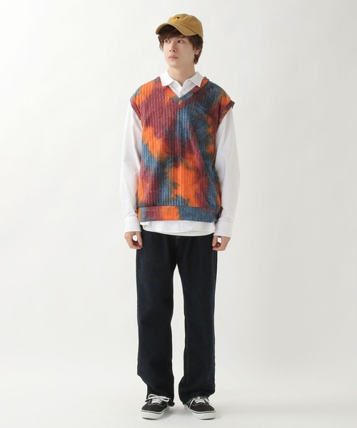 ALAND(エーランド)の「3.3Field Trip/TIE-DYE VEST 2269917(ベスト・メンズ・ブラック/オレンジ・FREE)」の7枚目の写真