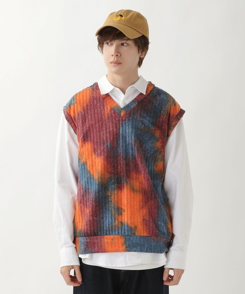 ALAND(エーランド)の「3.3Field Trip/TIE-DYE VEST 2269917(ベスト・メンズ・ブラック/オレンジ・FREE)」の11枚目の写真