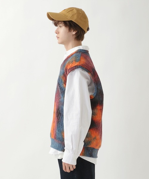 ALAND(エーランド)の「3.3Field Trip/TIE-DYE VEST 2269917(ベスト・メンズ・ブラック/オレンジ・FREE)」の6枚目の写真
