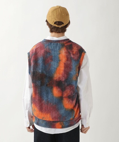ALAND(エーランド)の「3.3Field Trip/TIE-DYE VEST 2269917(ベスト・メンズ・ブラック/オレンジ・FREE)」の4枚目の写真