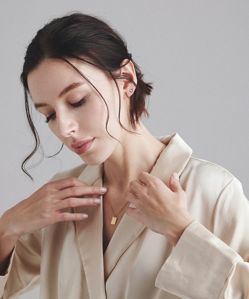 9ban（キューバン）の「【9ban】キューバン/ Plate necklace（ネックレス・レディース・ゴールド・FREE）」の4枚目の写真