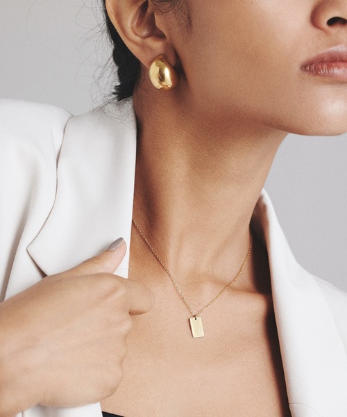 9ban（キューバン）の「【9ban】キューバン/ Plate necklace（ネックレス・レディース・ゴールド・FREE）」の8枚目の写真