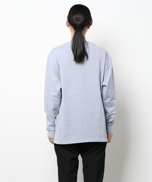 INASTUDIOS ZOO（イーナストゥディオスズー）の「「INASTUDIOS SELECT」ステッチング ロングTシャツ トップス レディース（Tシャツ/カットソー・レディース・ホワイト/ブラック/サックスブルー/グリーン/サンドベージュ/チャコール・LARGE/MEDIUM/X-LARGE）」の8枚目の写真