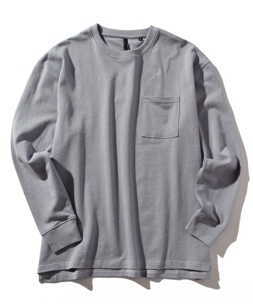 INASTUDIOS ZOO（イーナストゥディオスズー）の「「INASTUDIOS SELECT」ステッチング ロングTシャツ トップス レディース（Tシャツ/カットソー・レディース・ホワイト/ブラック/サックスブルー/グリーン/サンドベージュ/チャコール・LARGE/MEDIUM/X-LARGE）」の6枚目の写真