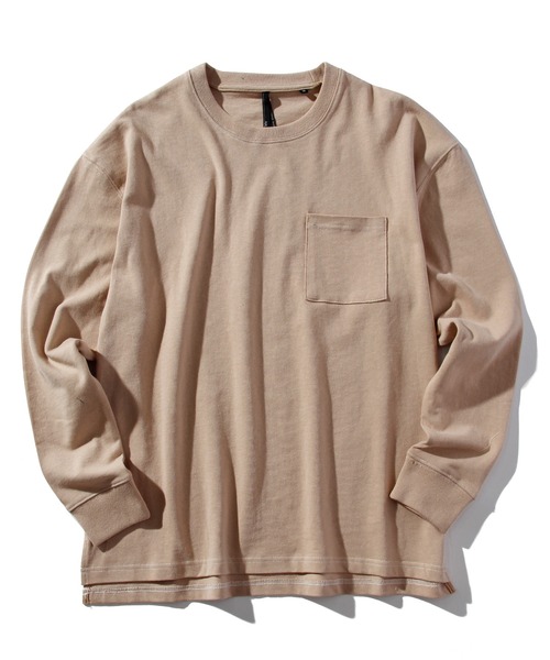 INASTUDIOS ZOO（イーナストゥディオスズー）の「「INASTUDIOS SELECT」ステッチング ロングTシャツ トップス レディース（Tシャツ/カットソー・レディース・ホワイト/ブラック/サックスブルー/グリーン/サンドベージュ/チャコール・LARGE/MEDIUM/X-LARGE）」の4枚目の写真