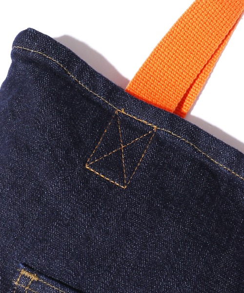 Wrangler(ラングラー)の「WRANGLER/ラングラー TOTE BAG トートバッグ デニムトートバック A4サイズ収納可(トートバッグ・メンズ・ブルー/オフホワイト/サックスブルー/イエロー/インディゴブルー・FREE)」の8枚目の写真