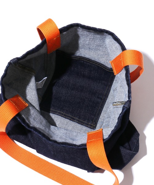 Wrangler(ラングラー)の「WRANGLER/ラングラー TOTE BAG トートバッグ デニムトートバック A4サイズ収納可(トートバッグ・メンズ・ブルー/オフホワイト/サックスブルー/イエロー/インディゴブルー・FREE)」の13枚目の写真