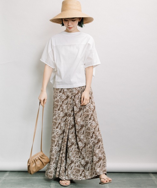 refinedworks(リファインドワークス)の「前布帛切替ドルマンPO(Tシャツ/カットソー・レディース・オフホワイト/グレー系その他/チャコールグレー・FREE)」の7枚目の写真