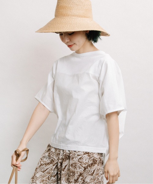 refinedworks(リファインドワークス)の「前布帛切替ドルマンPO(Tシャツ/カットソー・レディース・オフホワイト/グレー系その他/チャコールグレー・FREE)」の12枚目の写真