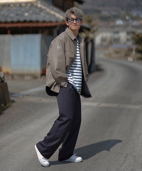 8(eight)(エイト)の「レトロボーダーロンT(Tシャツ/カットソー・メンズ・ホワイト×ネイビー/ホワイト×グリーン/サックスブルー系/グレイッシュベージュ/グリーン系その他/ライトグレー系/グリーン系その他2/ブルー系その他・X-LARGE/MEDIUM/LARGE)」の10枚目の写真