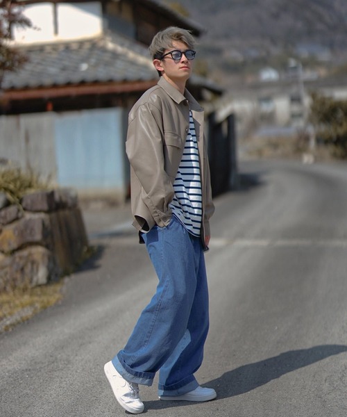 8(eight)(エイト)の「レトロボーダーロンT(Tシャツ/カットソー・メンズ・ホワイト×ネイビー/ホワイト×グリーン/サックスブルー系/グレイッシュベージュ/グリーン系その他/ライトグレー系/グリーン系その他2/ブルー系その他・X-LARGE/MEDIUM/LARGE)」の9枚目の写真