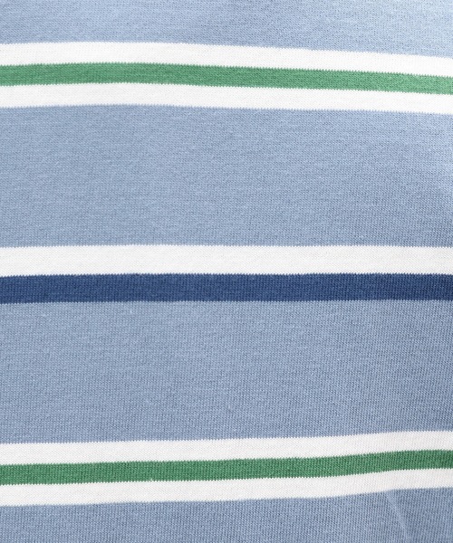 8(eight)(エイト)の「レトロボーダーロンT(Tシャツ/カットソー・メンズ・ホワイト×ネイビー/ホワイト×グリーン/サックスブルー系/グレイッシュベージュ/グリーン系その他/ライトグレー系/グリーン系その他2/ブルー系その他・X-LARGE/MEDIUM/LARGE)」の18枚目の写真