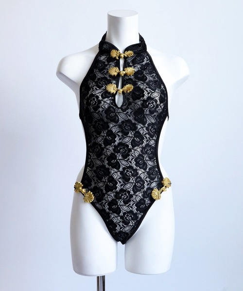 OSYAREVO（オシャレボ）の「コスプレ 総レース チャイナバニー レディース ホワイトデー 記念日（コスチューム/パーティーグッズ・レディース・ブラック系その他・ONESIZE）」の8枚目の写真