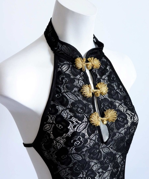 OSYAREVO（オシャレボ）の「コスプレ 総レース チャイナバニー レディース ホワイトデー 記念日（コスチューム/パーティーグッズ・レディース・ブラック系その他・ONESIZE）」の11枚目の写真