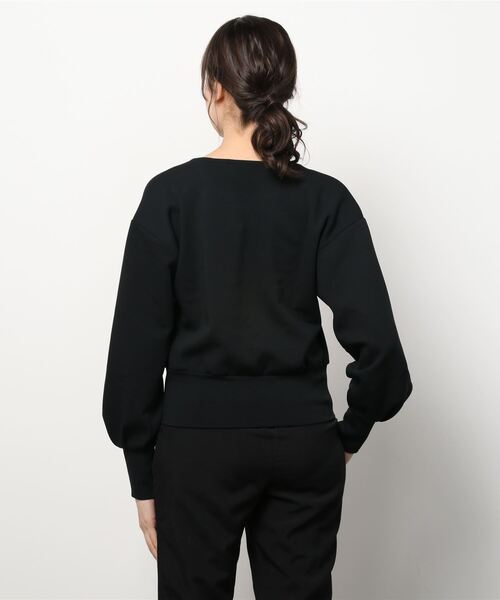 MAISON SCOTCH（メゾンスコッチ）の「Vネック カットソー【164668】（Tシャツ/カットソー・レディース・オフホワイト/ブラック/オレンジ・X-SMALL/SMALL）」の5枚目の写真