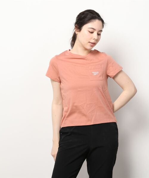 Reebok（リーボック）の「アイデンティティ ポケット Tシャツ / Identity Pocket T-Shirt（Tシャツ/カットソー・レディース・ホワイト/ブラック/グリーン系その他/ピンク系その他/オフホワイト・SMALL/MEDIUM/LARGE/X-LARGE/X-SMALL）」の21枚目の写真