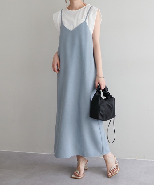 テックリネンVキャミワンピース
