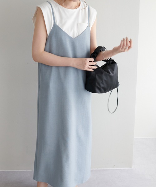 テックリネンVキャミワンピース