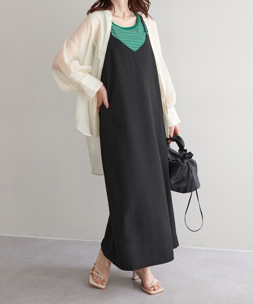 テックリネンVキャミワンピース