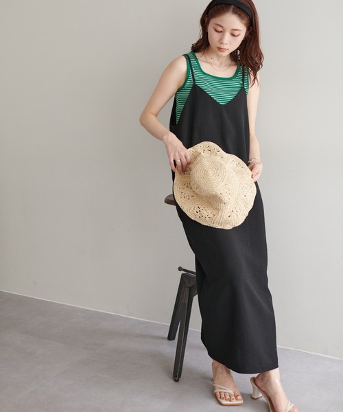 テックリネンVキャミワンピース
