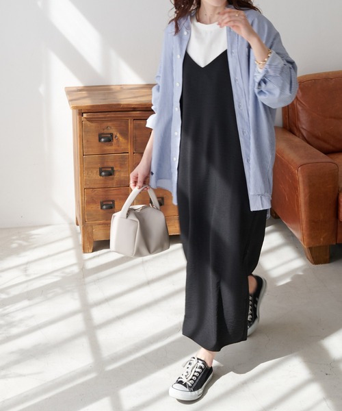 テックリネンVキャミワンピース