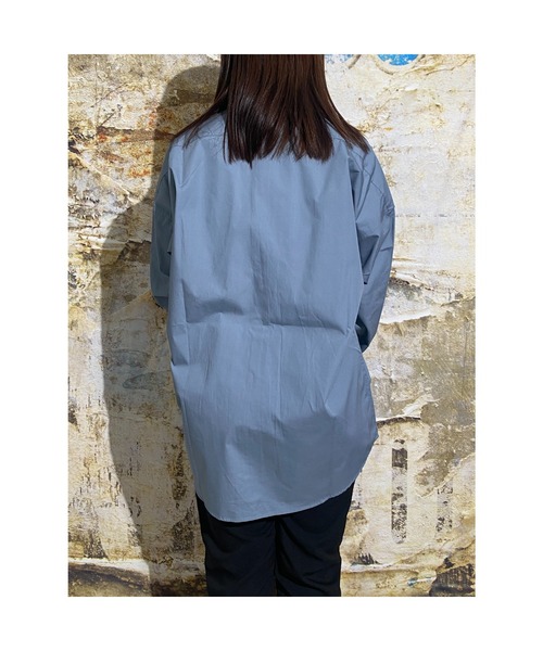 おしゃれスタ（オシャレスタ）の「綿ブロードレギュラーカラービッグシルエットシャツ(IR)（シャツ/ブラウス・メンズ・ホワイト/ブラック/グリーン/グレイッシュベージュ/サックスブルー系/ホワイト系・L/M/XL）」の14枚目の写真