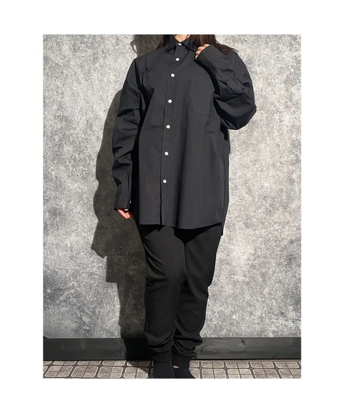 おしゃれスタ（オシャレスタ）の「綿ブロードレギュラーカラービッグシルエットシャツ(IR)（シャツ/ブラウス・メンズ・ホワイト/ブラック/グリーン/グレイッシュベージュ/サックスブルー系/ホワイト系・L/M/XL）」の7枚目の写真