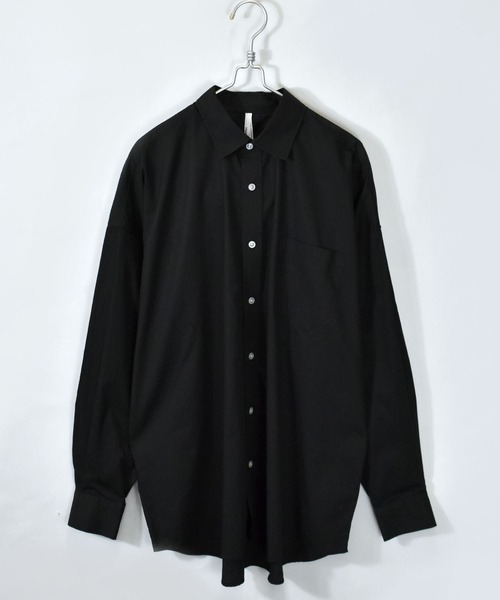 おしゃれスタ（オシャレスタ）の「綿ブロードレギュラーカラービッグシルエットシャツ(IR)（シャツ/ブラウス・メンズ・ホワイト/ブラック/グリーン/グレイッシュベージュ/サックスブルー系/ホワイト系・L/M/XL）」の18枚目の写真