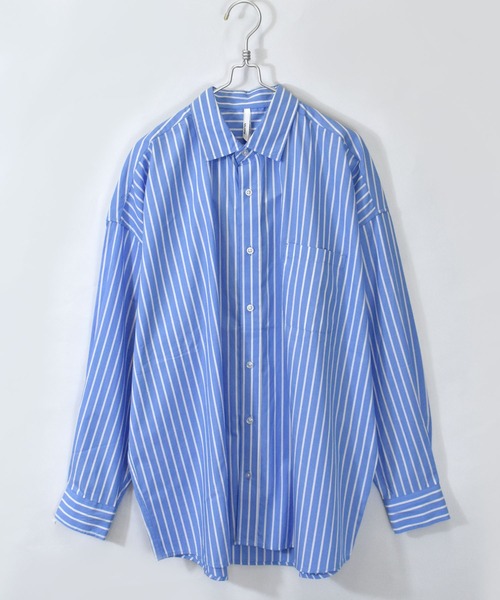 おしゃれスタ（オシャレスタ）の「綿ブロードレギュラーカラービッグシルエットシャツ(IR)（シャツ/ブラウス・メンズ・ホワイト/ブラック/グリーン/グレイッシュベージュ/サックスブルー系/ホワイト系・L/M/XL）」の22枚目の写真