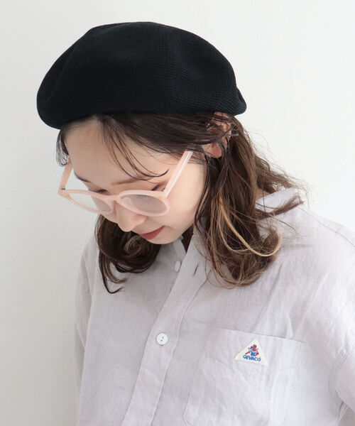 fredy emue（フレディエミュ）の「ヴィンテージカラーセルめがね（メガネ・レディース・ネイビー/サーモンピンク・FREE）」の5枚目の写真