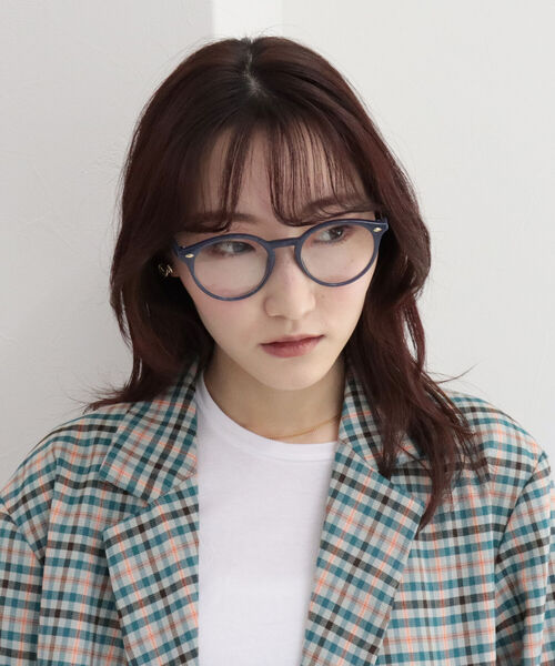 fredy emue（フレディエミュ）の「ヴィンテージカラーセルめがね（メガネ・レディース・ネイビー/サーモンピンク・FREE）」の10枚目の写真