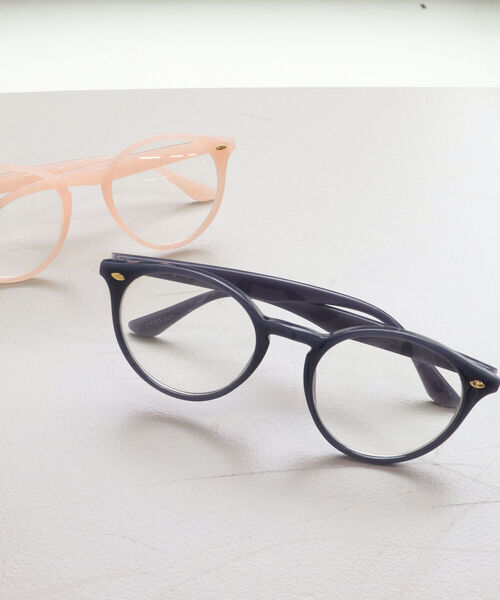 fredy emue（フレディエミュ）の「ヴィンテージカラーセルめがね（メガネ・レディース・ネイビー/サーモンピンク・FREE）」の6枚目の写真