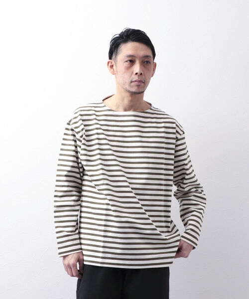 NOLLEY'S goodman（ノーリーズグッドマン）の「【WORK ABOUT/ワークアバウト】BRETAGNE バスクシャツ バスクボーダー ロンT（Tシャツ/カットソー・メンズ・ブラック系その他3/ブルー系その他3/グリーン系その他3・LARGE/MEDIUM）」の7枚目の写真